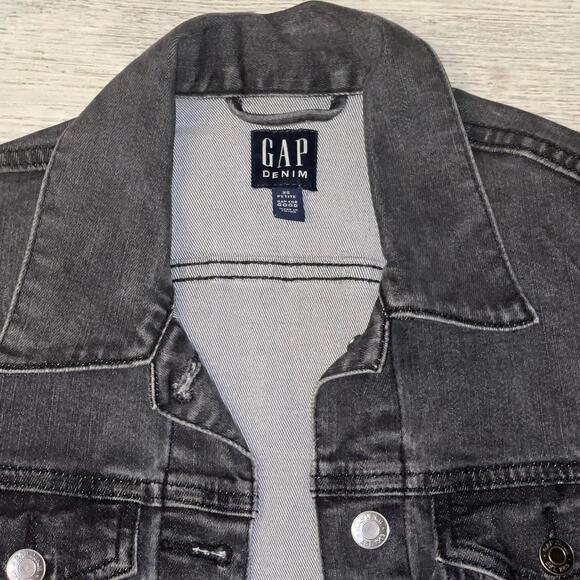 EUC Gap Black Stretch Denim Jacket Size XS - Picture 2 of 6